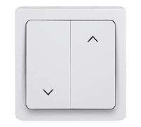 DEBFLEX - Blok - Interrupteur Volet Roulant Complet - Interrupteur Mural pour Rénovation - Facile à Installer - Pose en Saillie - Blanc - 70 x 70 x 33,5 mm