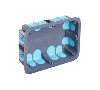 DEBFLEX Boite de derivation electrique, boite derivation, Boite de derivation etanche exterieur, Boite De Derivation Encastree Stop Air 170 x 110 x 40 + Couvercle, 718867 Gris/Bleu/Blanc