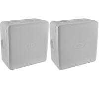 DEBFLEX - Boîte Dérivation Etanche IP55 - Pour Raccordement Sécurisé des Câbles - Pose en Saillie - Grise - 115 x 115 x 60 mm (Lot de 2)