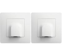 DEBFLEX - Caly - Sortie de Câble - Pour Dissimuler les Câblages des Appareils Sans Fiche Electrique - Personnalisable - ABS - Installation Encastrée - Blanche - 71 x 71 x 27 mm (Lot de 2)