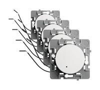 DEBFLEX - Casual Evo - Interrupteur Poussoir - Interrupteur Mural avec Voyant pour Commande d'Eclairage - Installation Rapide - ABS - Installation Encastrée - Blanc - 48 x 48 x 41 mm (Lot de 4)