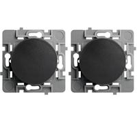 DEBFLEX - Casual Evo - Interrupteur Poussoir - Interrupteur Mural pour Commande d'Éclairage à Plusieurs Points De Contrôle - Installation Rapide - ABS - Installation Encastrée - Noir - 76 x 76 x 34 mm