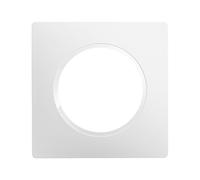 DEBFLEX - Casual Evo - Plaque de Finition - Enjoliveur Pour Prises et Interrupteurs - 1 Poste - Remplaçable - ABS - Pour Installation Encastrée - Blanc Pur - 86 x 86 x 10 mm