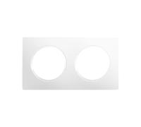 DEBFLEX - Casual Evo - Plaque de Finition - Enjoliveur Pour Prises et Interrupteurs - 2 Postes - Remplaçable - ABS - Pour Installation Encastrée - Blanc Pur - 158 x 86 x 10 mm