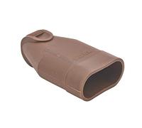 Debflex - Connecteur Électrique Femelle D.4mm Avec Éclipse - Adaptateur Prise Plate - Raccord - Fiche Protégée - Sortie Droite à Coiffe Marron - 713460