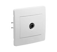 DEBFLEX - DIAM2 - Prise TV Murale - Connexion TV ou Décodeur TNT - Installation Encastrée - Fixation à Griffes/Vis - Blanche - 85 x 82 x 33 mm