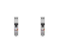 DEBFLEX - Disjoncteur 2A Phase + Neutre 3KA - Module Coupe-Circuit - Certifié NF - Installation dans Tableau Electrique - Gris (Lot de 2)