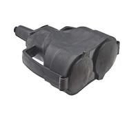 DEBFLEX - Double Fiche Femelle Electrique Etanche - Fiche Electrique 2P+T 16A - Remplacement ou Création Branchement sur Câble - En Caoutchouc - Noire - 120 x 55 x 55 mm