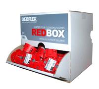 Debflex Electrique Etanche Exterieur 800031 1/2 Silo de 100 Boîtes de Derivation Encastrée Cloison sèche-Diamètre 67 x 40mm, Rouge