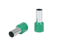 DEBFLEX - Embout pour Fil Electrique Pré Isolé 16 mm² - Cosse à Sertir pour Câblage Electrique - Connecteur Electriques - Métal - Vert - Lot de 10 Embouts