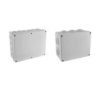 Debflex Exterieur-Boîte de dérivation étanche en saillie carrée IP55 / Dimensions 20 entrées Gris, 315x245x130 mm & Boîte de Dérivation Carrée Etanche en Saillie IP55 - Dimensions 175x 145 x 80 mm