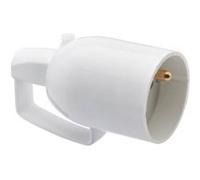 fiche femelle 2p+t 16 a sortie droite a coiffe avec anneau blanc