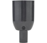 Debflex fiche femelle 2p+t 16 a sortie droite a coiffe avec anneau noir Noir G