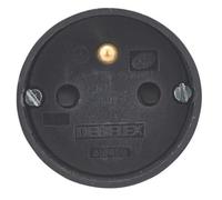 DEBFLEX Fiche femelle 2P+T 16 A sortie droite a coiffe noir