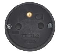 DEBFLEX Fiche femelle 2P+T 16 A sortie droite a coiffe noir