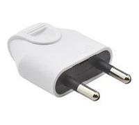 DEBFLEX Fiche mâle 2P 6 A sortie droite blanche G