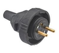 Debflex Prise électrique Fiche mâle 2P+T A6 220 V à droite étanche noir 713250