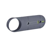 DEBFLEX - Gabarit de Pose - Pour Tracer la Position de Perçage d'une Boîte d'Encastrement Multipostes - Niveau à Bulle Intégré - Gris
