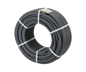 DEBFLEX - Gaine Electrique Préfilée 3 x 2,5 mm² - Couronne Gaine Diam. 20 mm - Pour Passage de Cables en Apparent ou en Encastré - 50 Mètres - Gris