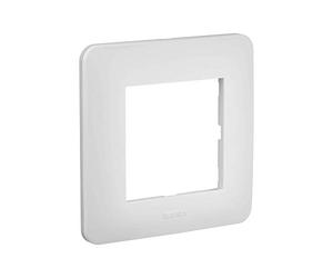 Debflex Interrupteur-Cache Electrique Plastique-Prise Murale Gamme Casual/Plaque Simple-Blanc Brillant 742001