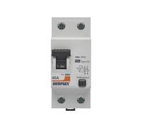 INTERRUPTEUR DIFFERENTIEL 2P 30MA 40A 2 MODULES TYPE AC - DEBFLEX - 707511