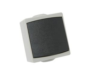 DEBFLEX Interrupteur va et Vient - Prises electriques Standard - Prise Extra Plate - Prise Murale - Interrupteur va et Vient sans Fil - Prise Murale Perle Va Et Vient Gris IP65 730110