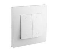 Debflex - Interrupteur Volet Roulant Caly - Commande de Volet Roulant à Encastrer - Dispositif Complet avec Plaque de Finition - Blanc
