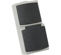 debflex perle prise avec terre 16 a + interrupteur va et vient Gris G