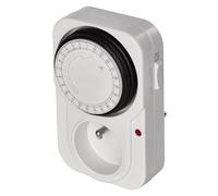 DEBFLEX - Prise avec Programmateur Electrique - Programmation sur 24 heures - Confort, Sécurité & Economies - Blanc