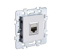 Prise rj45 - Prise Ethernet - Bloc prise - Prise rj45 cat 6 - Prise ethernet murale - Prise murale - Gamme Casual - Mécanisme Rj45 + Cache Mécanisme Alu + Support Métal - Debflex