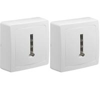 Debflex Prise Téléphone Murale Encastrable Electrique Saillie - Gamme Blok Blanc - 746812 (Lot de 2)