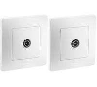 DEBFLEX Prise Television Blanc - Gamme Caly 749523 (Lot de 2)