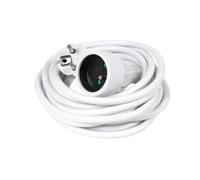 DEBFLEX - Rallonge Electrique HO5VV-F 3G1,5 mm² - Prolongateur 2P+T Pour Alimentation d'Appareils Electriques - Blanc - 5 Mètres