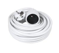 DEBFLEX - Rallonge Electrique HO5VV-F 3G1,5 mm² - Prolongateur 2P+T Pour Alimentation d'Appareils Electriques - Blanc - 10 Mètres