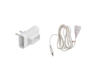 DEBFLEX Rallonge Electrique Prise Adaptateur MultIPrise - TrIPlette lectrique - Triplite 2P 6A Laterale+Eclipse Blanc Vrac 714780 & Prolongateur ménager 6A HO3VVH2F 2 x 0.75 Blanc 2m - Zenitech