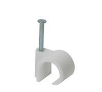 Debflex Clips serre-câble 700424 – Lot de 50 Ø 12–16 mm, blanc (sous boîte avec accroche)