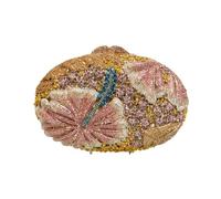 DEBIMY Pochette de soirée en cristal étincelant avec fleurs et strass - Sacs à main de mariage formels, Or rose, 7.9" x 2.4" x 5.5"