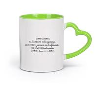 DEBINGY Café et boissons chaudes Romains 12:12 : versets bibliques et citations de Jésus-Christ （11oz/320ml） Tasses à café en pour la maison ou le travail Vert