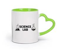 DEBINGY céramique Coffret cadeau pour tasse à latte avec anse Laboratoire de sciences Chimie scientifique （11oz/320ml） Excellent cadeau pour les amoureux Vert