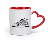 DEBINGY céramique Grandes tasses à thé, café et chocolat chaud Baskets Urban Style Citation Shopping Market （11oz/320ml） Cadeau pour homme ou femme Rouge