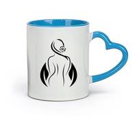 DEBINGY céramique Grandes tasses à thé, café et chocolat chaud Citations sur les salons de spa （11oz/320ml） Cadeau humoristique pour les amateurs de café, les collègues et les amis Bleu