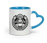 DEBINGY céramique Grandes tasses à thé, café et chocolat chaud symbole de la déesse de la moisson （11oz/320ml） Cadeau humoristique pour les amateurs de café, les collègues et les amis Bleu