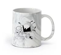 DEBINGY céramique Grandes tasses pour boissons chaudes Modèle d'ordinateur portable Gamer It Online Internet Teen （11oz/320ml） Adapté au micro-ondes Marmorschwarz