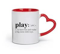DEBINGY céramique Tasse à café Citations de mots de joueur Salle de jeux Dictionnaire de la salle de jeux （11oz/320ml） Idéal pour la maison, le bureau, les cafés, idées cadeaux Rouge