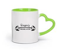 DEBINGY céramique Tasse à café élégante Centre de fitness, musculation, haltérophilie, exercices pour hommes （11oz/320ml） Adapté au micro-ondes Vert