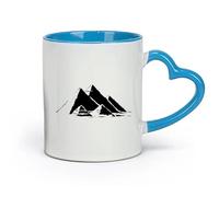 DEBINGY céramique Tasse à café élégante Pyramides égyptiennes Symbole sacré Égypte ancienne Articles ménagers （11oz/320ml） Pour la maison et le bureau Bleu