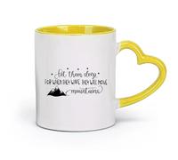 DEBINGY céramique Tasse à café Les jumeaux les laissent dormir quand ils se réveillent, ils déplaceront des montagnes. Citations pour enfants （11oz/320ml） Toutes occasions Jaune