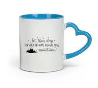 DEBINGY céramique Tasse à café Les jumeaux les laissent dormir quand ils se réveillent, ils déplaceront des montagnes. Citations pour enfants （11oz/320ml） Toutes occasions Bleu