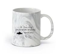 DEBINGY céramique Tasse à café Les jumeaux les laissent dormir quand ils se réveillent, ils déplaceront des montagnes. Citations pour enfants （11oz/320ml） Toutes occasions Marmorschwarz