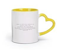 DEBINGY céramique Tasse à café Pero El Fruto Del Espiritu Galatas Calligraphie espagnole Écriture Christian Passage （11oz/320ml） Lave-vaisselle Jaune